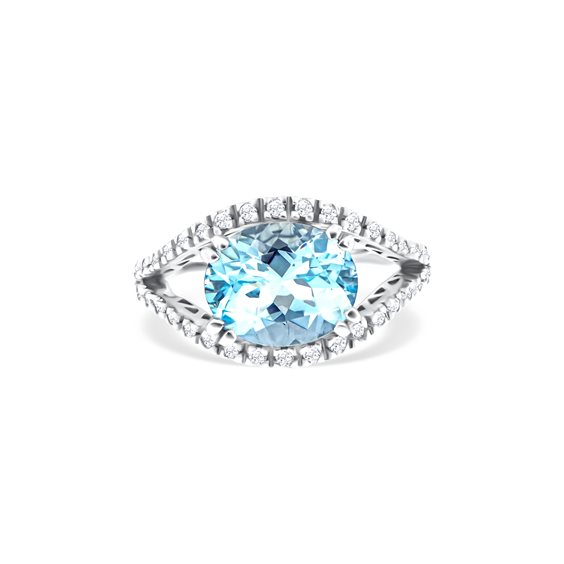 Ring Roman Gioielli Woman in White Gold Acquamarina 2.32 Ct AN.ACQ-J-6 - AN.ACQ-J-6